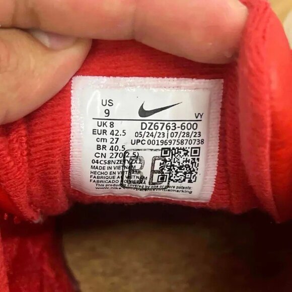 Nike Billie Eilish Air Alpha Force 88 SP Triple Red Dz6763600 Men size 9 New - Picture 6 of 9